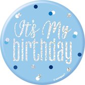 Button It's My Birthday Blauw 7,6cm