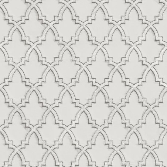 Dutch Wallcoverings - Wallstitch Moroccan trellis l. grey