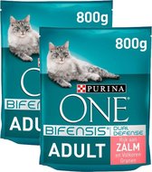 Purina One Adult Kattenvoer Zalm & Volkoren Granen Multi Pack - 2 x 800gr