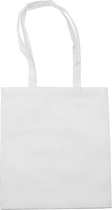 Canvas tas - basic shopper draagtas van non-woven textielvezel - wit