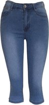 Hoogwaardige Dames Hoge Taille 3/4 Broek / Jeans | Drie Kwart Denim Broek / Spijkerbroek - XL