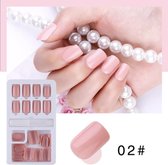 GUAPÀ® Plaknagels met plakstrips | Nepnagels | Press On Nails | Zelfklevende | 24 stuks | Zalm Roze