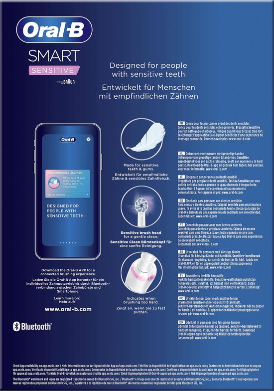 Oral-B Smart Sensitive - Elektrische Tandenborstel - Ontworpen Door Braun - 1 Handvat en 1 opzetborstel - Oral B