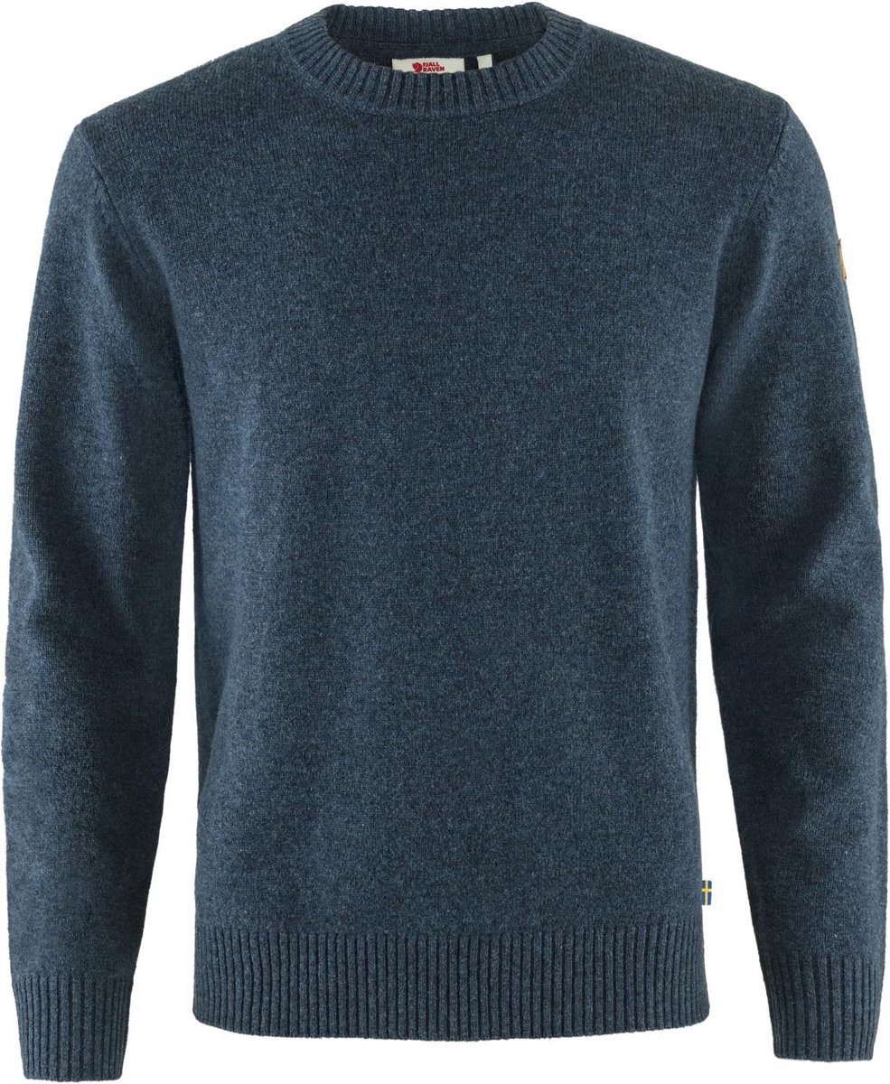 Fjallraven Övik Round-neck Sweater M Heren Outdoortrui Blauw