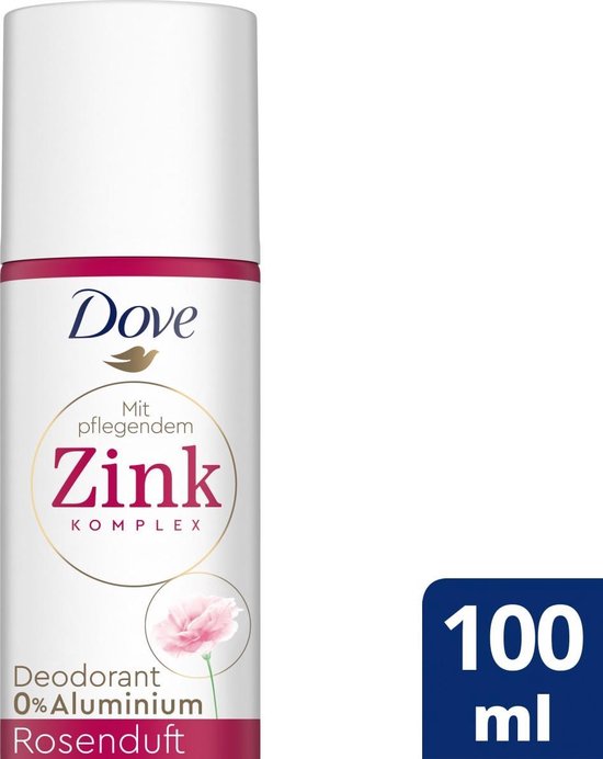 Dove Deo Spray Deodorant met Zink Roos Geur, 100 ml bol