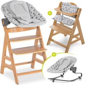 Hauck Alpha Plus Kinderstoel - Newborn Set Premium - Hout / Nordic Grey