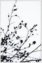 JUNIQE - Poster in kunststof lijst Winter Silhouettes 1 -20x30 /Wit &
