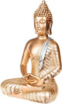 Boeddha beeld goud 35 cm - Boeddha beeldjes voor binnen gebruik