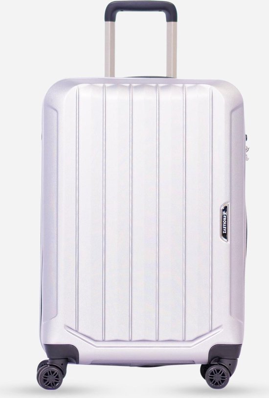 ©TROLLEYZ – Bali No.22 – Reiskoffer 69cm met TSA slot – Dubbele wielen – 360° spinners – 100% ABS – Reiskoffer in Metallic Grey