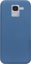 - ADEL Premium Siliconen Back Cover Softcase Hoesje Geschikt voor Samsung Galaxy J6 Plus (2018) - Blauw