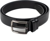 Heren Riem - Italian Design - Zwart - Vegan - Faux Leer - 120 cm - 3,5 cm Breed - Broekriem - Nette Riem - Pantalon Riem