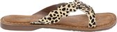 Lazamani 75.283 - Pia leren teenslippers kruisband animal print - maat 45