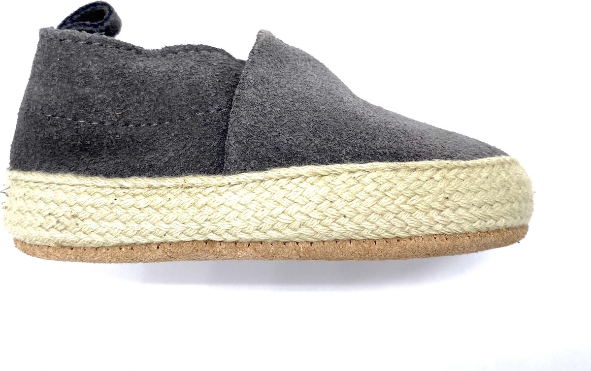 Supercute Espadrilles suède grijs 0 tot 6 maanden maat 16/18