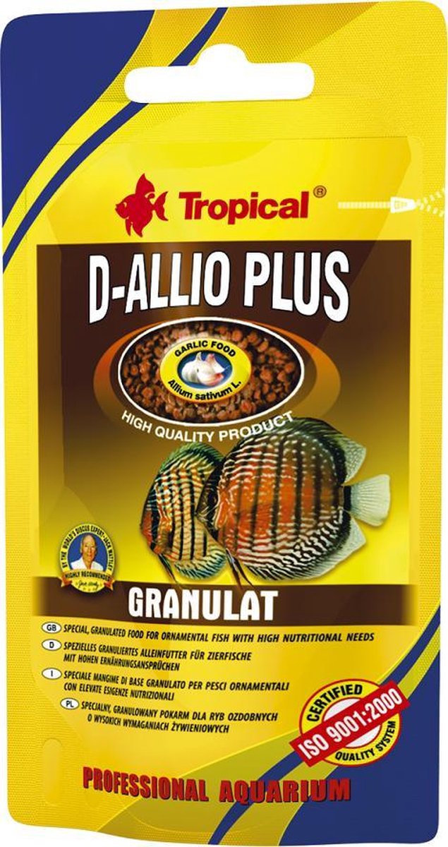Tropical D-Allio Plus Granulaat | 22 gram | Aquarium Visvoer