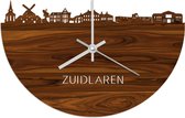 Skyline Klok Zuidlaren Palissander hout - Ø 40 cm - Woondecoratie - Wand decoratie woonkamer - WoodWideCities