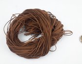 5 x Suede look koord - bruin - 1.5 meter lang - sieraden maken, zoals ketting, armband.