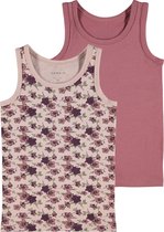 NAME IT NMFTANK TOP 2P DECO ROSE FLOWER Meisjes Onderhemd - Maat 86