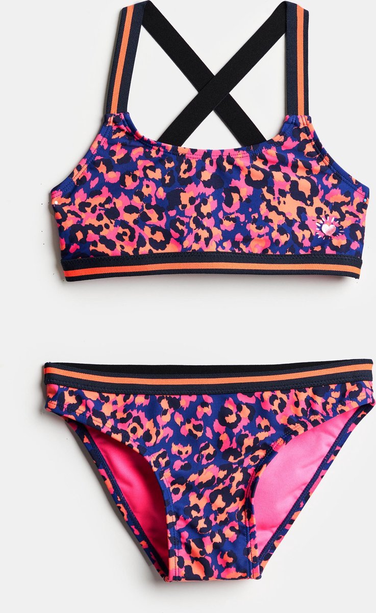 WE Fashion Meisjes bikini met panterdessin