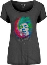 Jimi Hendrix - Galaxy Dames T-shirt - M - Zwart