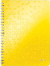 Leitz WOW Schrijfblok A4 - Plastic Voor- en Achterblad - Gelinieerd - geel