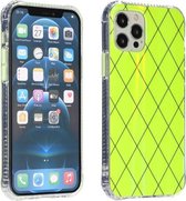 Laser Aurora Rhombic Grid TPU-beschermhoes voor iPhone 11 (fluorescerend groen)