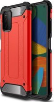 Voor Samsung Galaxy A03s EU-versie Magic Armor TPU + pc-combinatiehoes (rood)