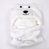 Baby badjas / handdoek - IJsbeer - Kraamcadeau - Teddystof