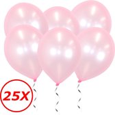 Roze Ballonnen Metallic 25 Stuks Feestversiering Gender Reveal Verjaardag Ballon