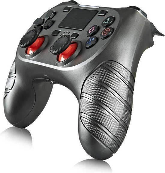 Draadloze controller geschikt voor Playstation 4 met trilfunctie – Zilver
