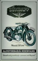 Wandbord Speciaal - Zundapp DB 200 De Motor Voor Iedereen