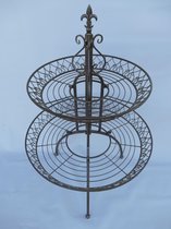 Etagere - 2-delig - ijzer - roestkleurig - 122 cm hoog