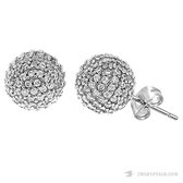 Juwelier Zwartevalk Zilveren Gerhodineerd  Oorknop Bal 22.258 / 10 mm