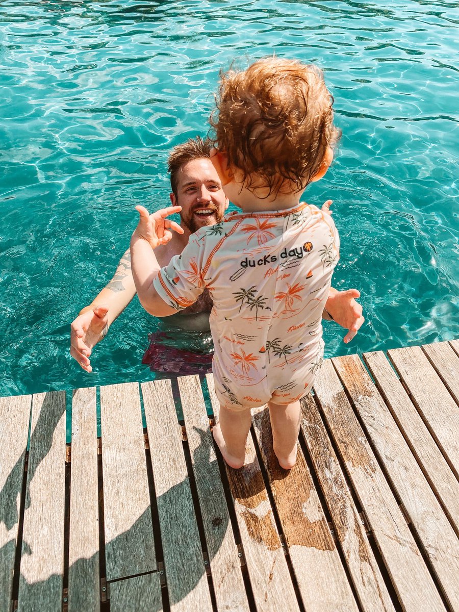 Ducksday - zwempak voor baby en peuter - UV - werend - UPF50+ - unisex - Waikiki - 3 jaar — afbeelding 5