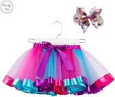 New Age Devi - Meisjes Tutu 5 - 7 jaar Kleuren Rok incl haarstrik Party Dance Regenboog Rokken Meisjes kleding Kinderen Kleding