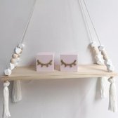 Wit - Plantenhanger - Decoratie Houten Hang Plank - Planten-houder / Hang-plant - Kamer Decoratie - Kinderen Decoratie - Wit