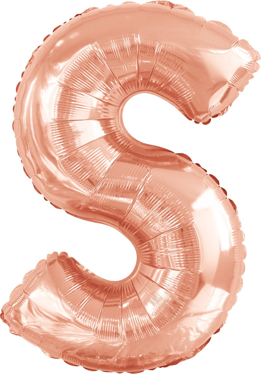 Amscan Folieballon Letter S 114 X 63 Cm Roségoud