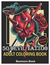 50 Devil Tattoo Adult Coloring Book Midnight Edition