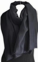 Lange Dames Sjaal - Zwart - Effen - 180 x 87cm