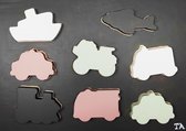 Toys Again.nl - Houten puzzel - Voertuigen - Spellen - Kinderen - Speelgoed - Afmeting: 29x21x2 cm