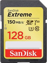 Bol.com SanDisk Extreme SDXC 128GB - 150MB/s - Class 10 U3 V30 aanbieding