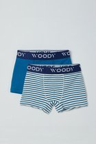 Woody boxer jongen - Uni/gestreept -211-1-CLD-Z/084 - Maat 140