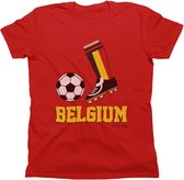 Kids t-shirt Belgie/Rode Duivels voetbal maat 152/164 (12 a 14  jaar)