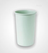 Tandenborstelhouder - beker - metaal - groen - 11 cm