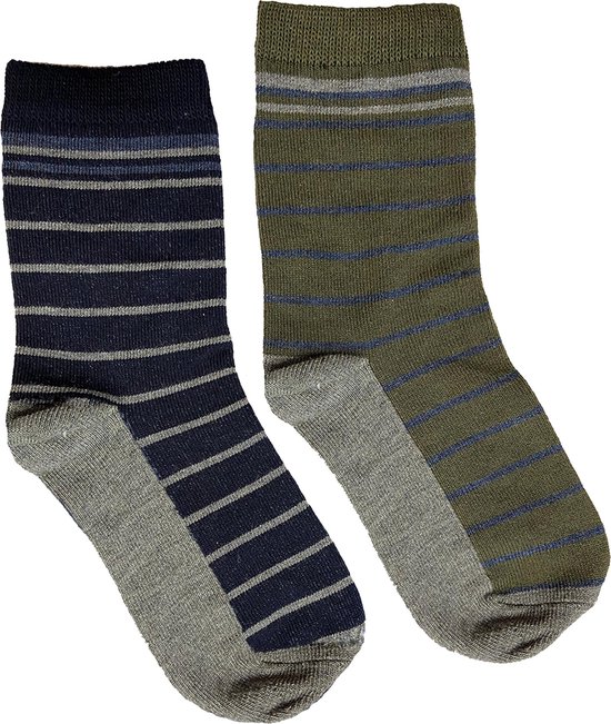 iN ControL multipack STRIPE socks - navy/khaki
