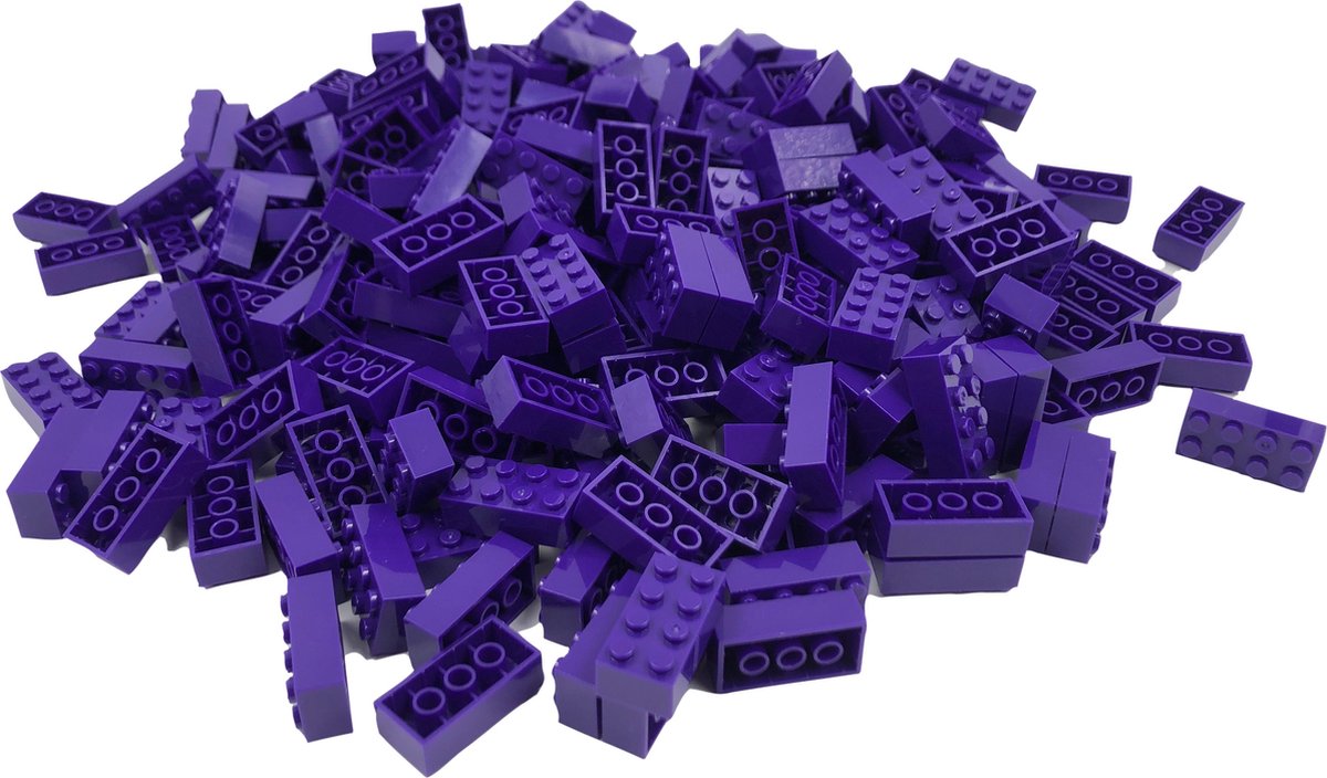 100 Bouwstenen 2x4 | Paars | compatibel met Lego | SmallBricks