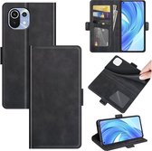 Xiaomi Mi 11 Lite hoesje - MobyDefend Luxe Wallet Book Case (Sluiting Zijkant) - Zwart - GSM Hoesje - Telefoonhoesje Geschikt Voor: Xiaomi Mi 11 Lite