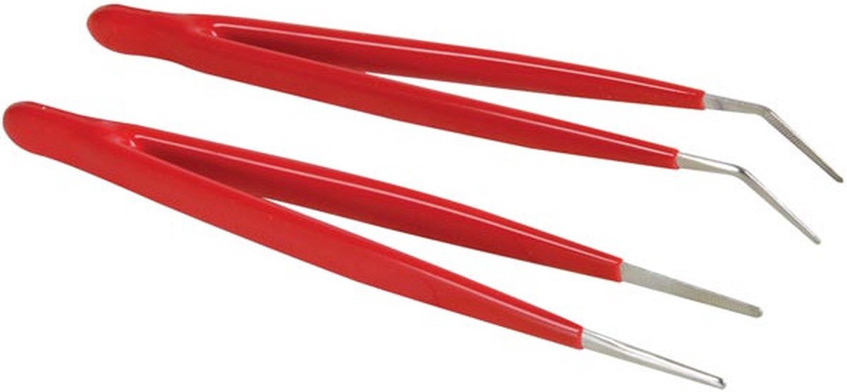 Goedkoopste Velleman Set van precisiepincetten, voor fijn elektronisch werk, rood