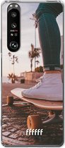 6F hoesje - geschikt voor Sony Xperia 1 III -  Transparant TPU Case - Skateboarding #ffffff