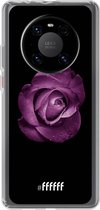 6F hoesje - geschikt voor Huawei P40 Pro -  Transparant TPU Case - Purple Rose #ffffff