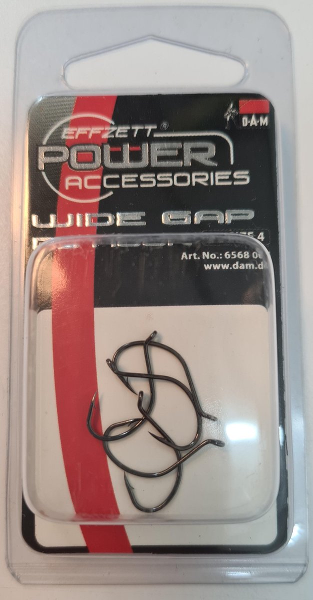 effzett power - wide cap ds hook  5 x size 4  - Drop shot